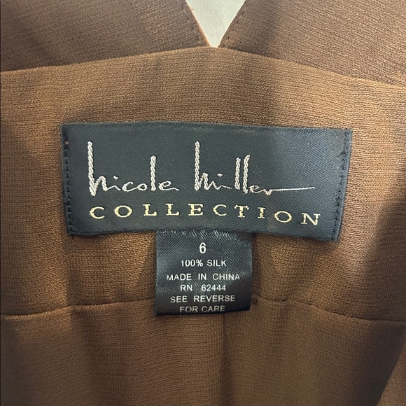 Nicole Miller Silk Bohemian V-Neck Sleeveless Dress Size 6 Brand New W/Tags - Picture 8 of 11